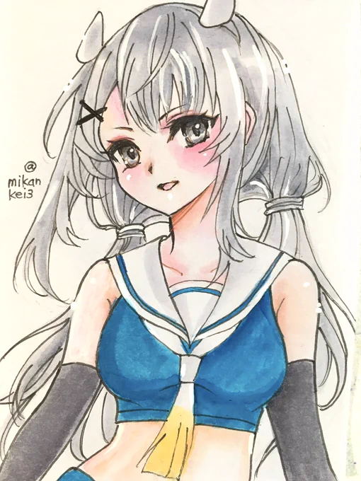 伊201です #艦これ版深夜の真剣お絵描き60分一本勝負 #艦これ版真剣お絵描き60分一本勝負_20230502 #伊201 #艦これ