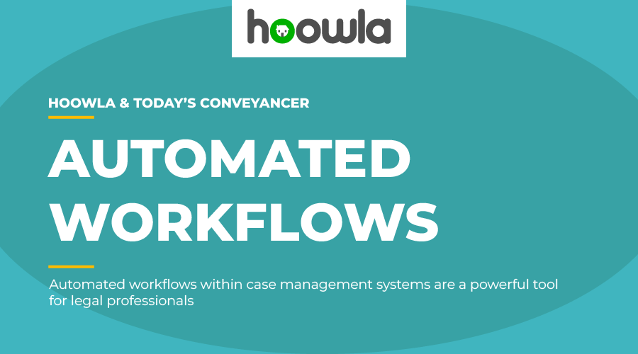 Hoowla's tweet photo. Automated workflows are a powerful tool that offers legal professionals &amp; clients a fast-conveyancing process and clear communication, and technology can be a game-changer in achieving these goals. 

Read more about how Automated Workflows: https://t.co/h3quJ5vJlC https://t.co/d0hlF4wzx7
