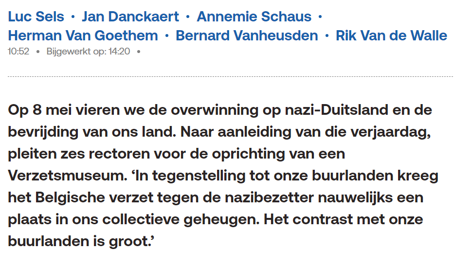 v_geuzen's tweet photo. past een verzetsmuseum niet in #hetverhaalvanvlaanderen of is het te #woke of kan men de navelstreng bij #nva nog niet doorknippen met #nazi zoals #borms en #verschaeve ? TIME TO CHOSE #knack https://t.co/G80xri3pzI