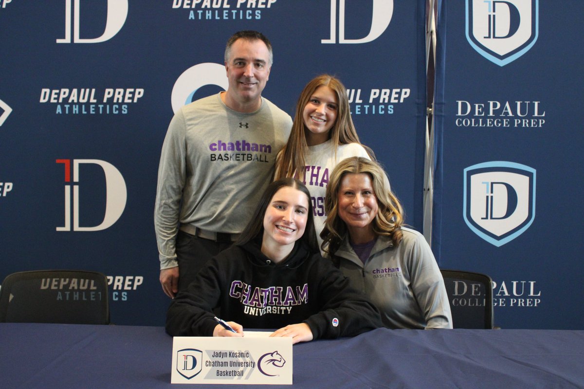DePaulPrepWBB's tweet photo. Congratulations to Jadyn Kosanic on her signing with Chatham University! We are so proud of you, and can not wait to watch your accomplishments at the next level! Go Cougs! https://t.co/oczAsiqow7