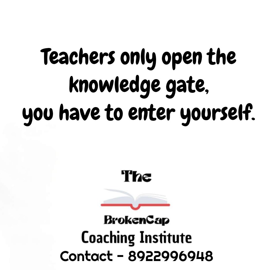 thebrokencap's tweet photo. Teacher only open the knowledge gate, you have enter yourself.

By - @asliKuwar https://t.co/MMxCLDRh7L