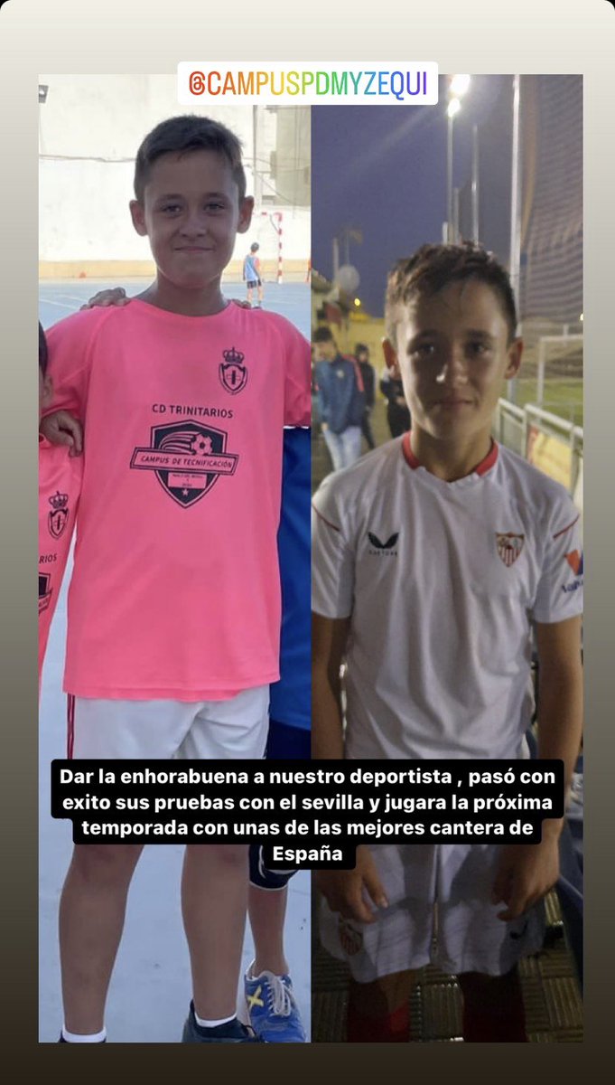 El PRÓXIMO PUEDES SER TU!!
           
           📆DEL 26 al 30 JUNIO!!📆

EN MENOS DE UN MES VOLVEMOS, PRONTO TODA LA INFORMACIÓN NECESARIA.

DAR LA ENHORABUENA A FRANCIS, UNA DE LAS FUTURAS PROMESAS DEL SEVILLA .

<a href="/Campuspdmyzequi/">Campus pablo del moral y zequi</a> 
<a href="/cdtrinitarios/">CD Trinitarios</a>