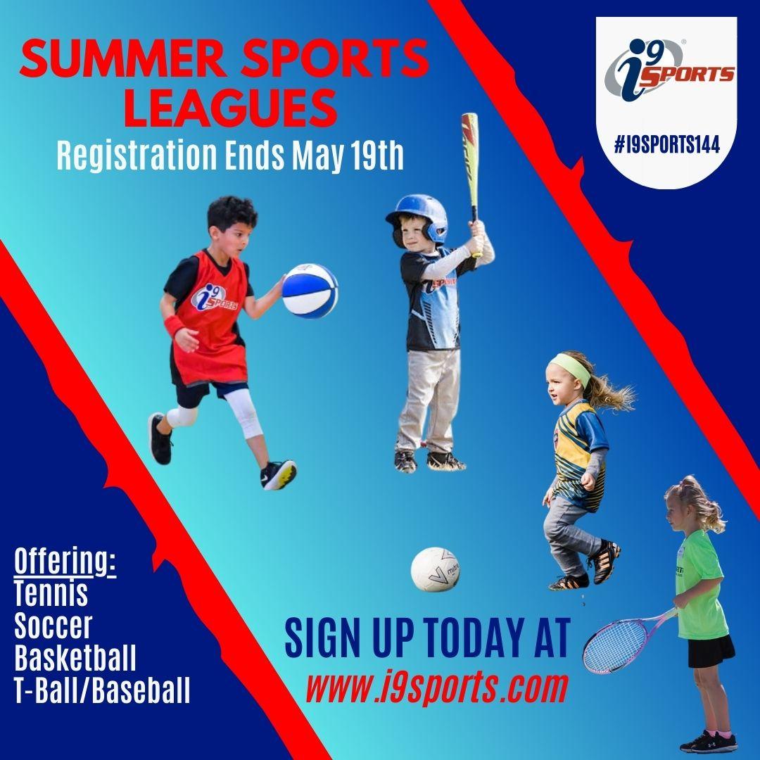 i9SportsSteve's tweet photo. Don't miss out on the summer fun with i9 Sports Summer Sports Leagues
Summer sports registration ends on May 19th 
https://t.co/p3BcI7u8vK
https://t.co/cwgMf307Rz https://t.co/zx2QbBNutA