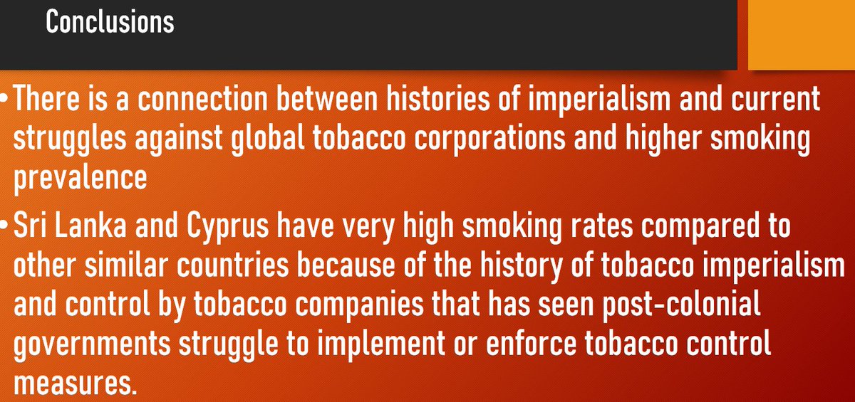 AndrekosVarnava's tweet photo. Today I presented at the #Prevention2023 health conference our @cancercultureau research on 'Historic Tobacco Imperialism and Countering the Commercial Determinants of Health' that discussed Sri Lanka and Cyprus. More than 50 people attended! @thomasjkehoe1 @historicalesque https://t.co/OHI1Oc3gqq
