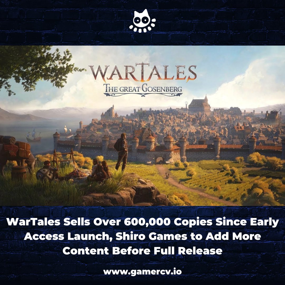 Shiro Games, the developer of the medieval-themed open world tactical RPG game Wartales, announced that the game has sold 600 thousand copies to date. Wartales has amassed 1 million wishlists on Steam after its 1.0 launch on April 12, 2023.

#WarTales #StrategyRPG #ShiroGames