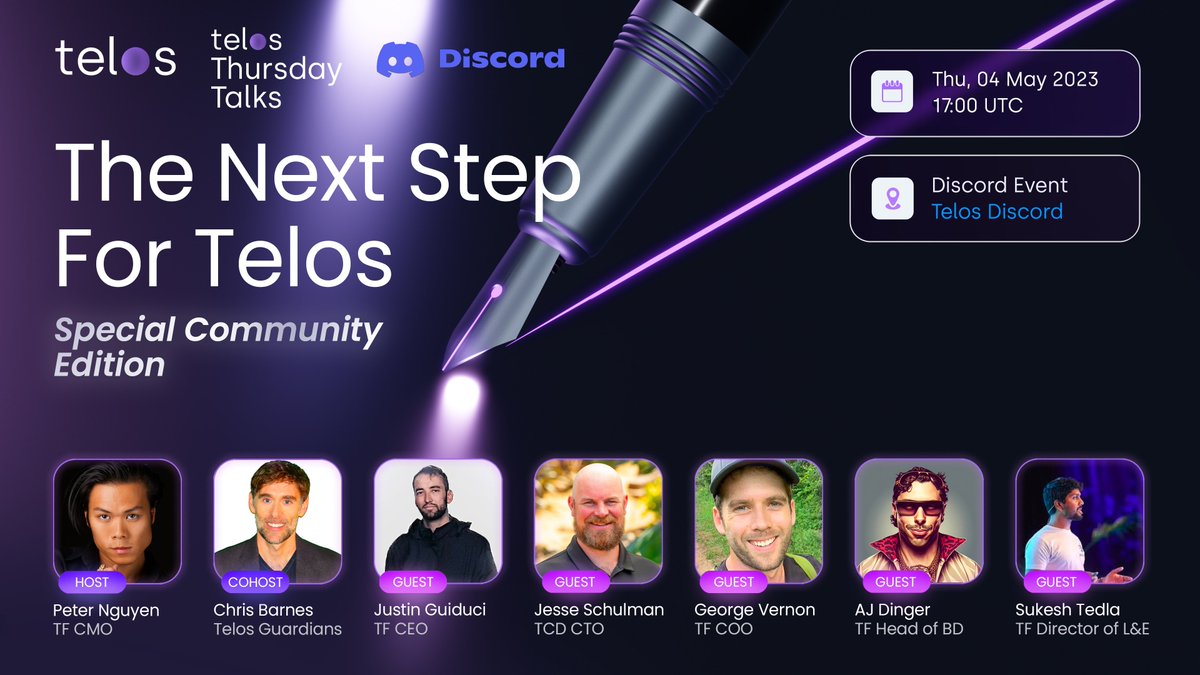 Join the Discord #Telos TalkThursday this May 05 1-2PM Philippines time.

Get the chance to talk to and ask questions to the @HelloTelos Core Team about their plans to move forward this Q2 of Y2023.

I will be rewarding awesome questions with $TLOS as tips as well.

There are…