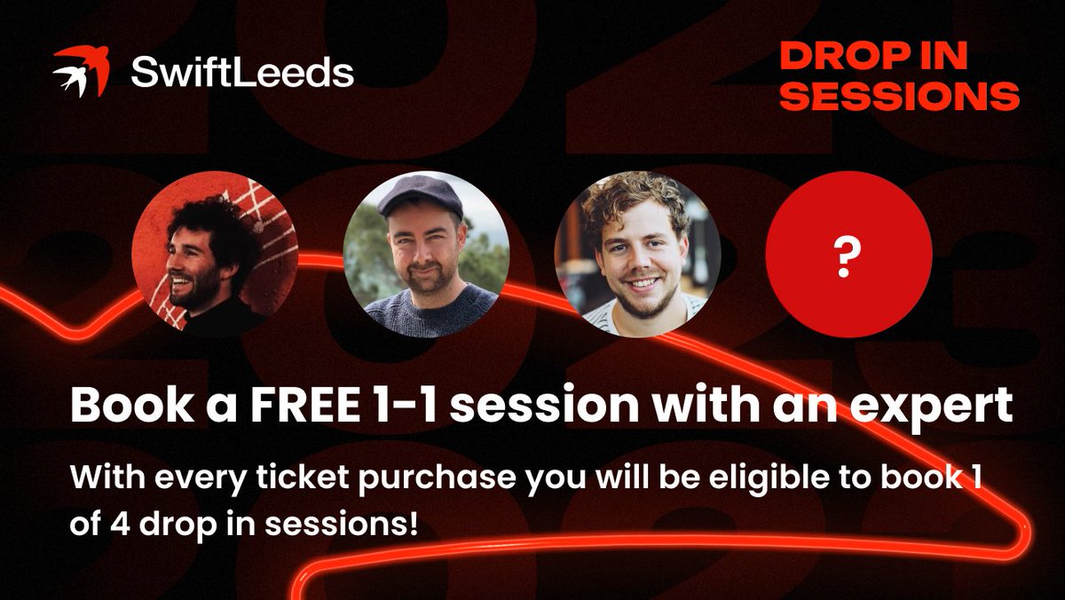 swift_leeds's tweet photo. We are super excited to announce our 3rd drop-in session host as @hiddevdploeg 🎉

Hidde is an indie developer and designer and will be on hand to help you with all things design 🎨 so you can get expert advice on how to improve your app design right here at SwiftLeeds.

All Drop-in sessions are FREE and included with every ticket to SwiftLeeds, subject to a first come, first serve basis.

Early Bird tickets are available 🎟️
https://t.co/llr9IBxusB