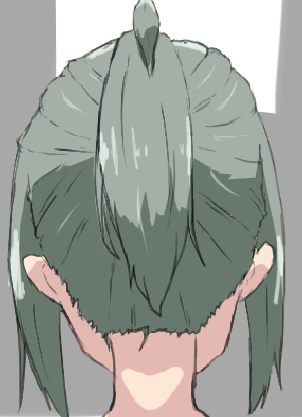 「前回あげた由良張漫画の好きポイント ポニテとうなじがよく見える角度を描いている時」|ベルクート@艦これ絵描きのイラスト