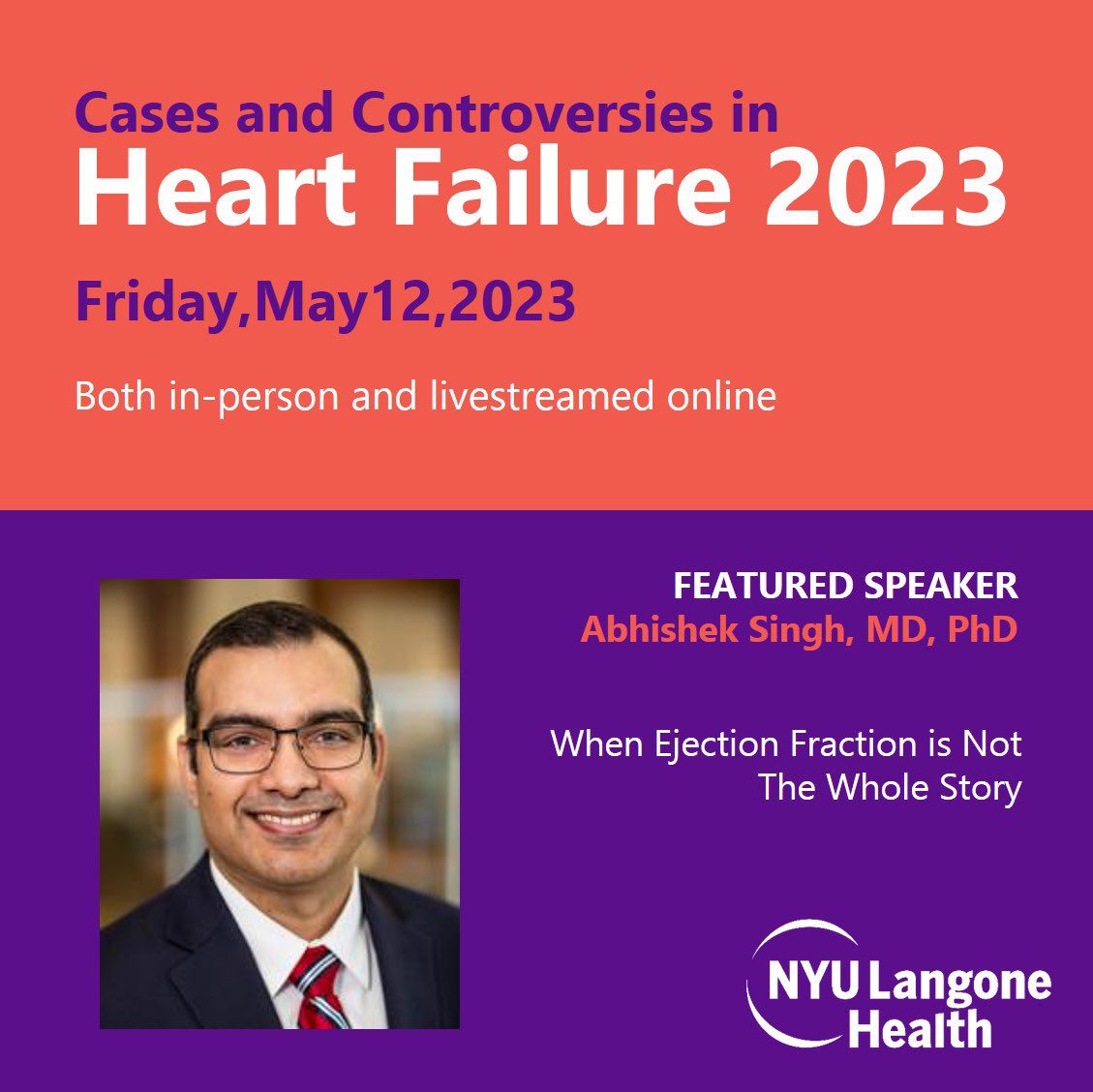 Bernard Kadosh (@kadoshbernard) on Twitter photo Do you know when to look for infiltrative cardiomyopathies? What do you do when you find them?
Our CME is less than 2 weeks away
Register now: bit.ly/NYUHFCME2023
🔥 FREE for all trainees! 🔥
<a href="/AbSingh1979/">Abhishek Singh MD, PhD</a> <a href="/nyugrossman/">NYU Grossman School of Medicine</a>
#CardioEd #CardioTwitter #HFpEF #amyloid #sarcoid Do you know when to look for infiltrative cardiomyopathies? What do you do when you find them?
Our CME is less than 2 weeks away
Register now: bit.ly/NYUHFCME2023
🔥 FREE for all trainees! 🔥
<a href="/AbSingh1979/">Abhishek Singh MD, PhD</a> <a href="/nyugrossman/">NYU Grossman School of Medicine</a>
#CardioEd #CardioTwitter #HFpEF #amyloid #sarcoid