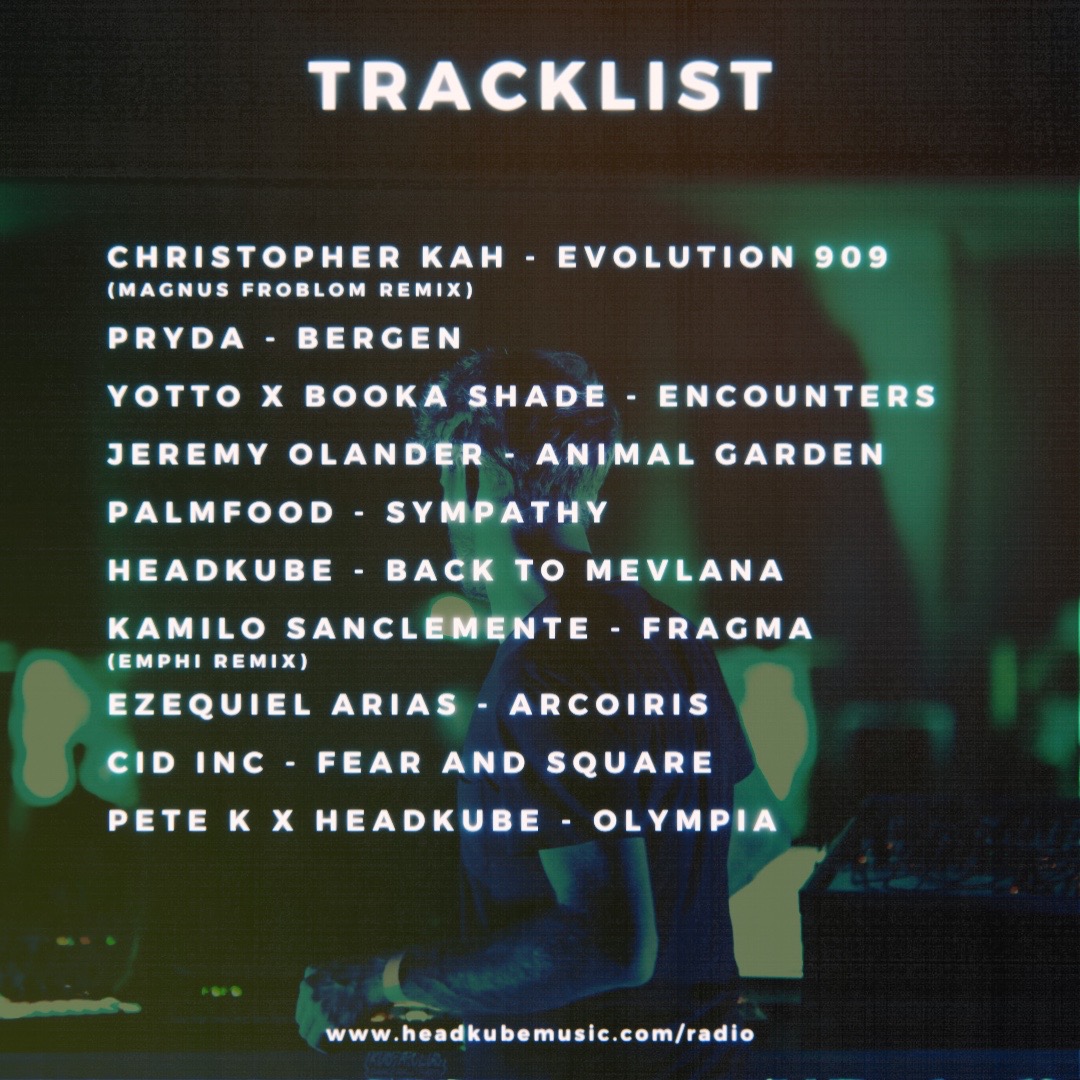 Brand new episode of Headkube Radio Show out now on Soundcloud, including tracks from <a href="/ericprydz/">Eric Prydz</a>, <a href="/yottomusic/">YOTTO</a>, <a href="/jeremyolander/">Jeremy Olander</a>, <a href="/petekofficial/">Pete K</a> and many more! 
Listen now: on.soundcloud.com/GRriN