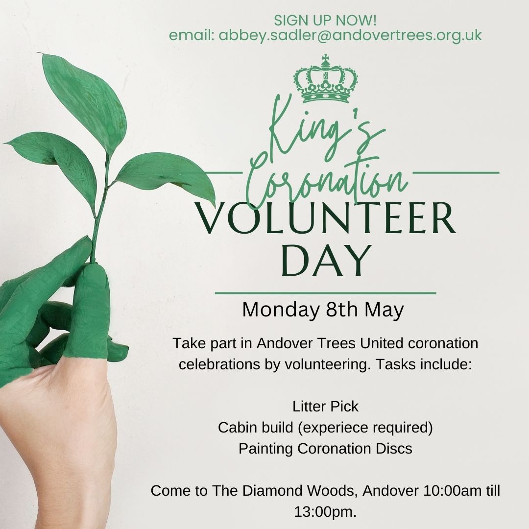 Andover_Trees's tweet photo. Come and help us celebrate the coronation of our new King!
Volunteering day and Picnic Lunch (bring your own) on Monday 8th May, 10am till 1pm at Harmony Woods
To signup email: abbey.sadler@andovertrees.org.uk
#kingscoronation #volunteering #andovertrees #pinic #litterpick https://t.co/jpxzjbF5Qh