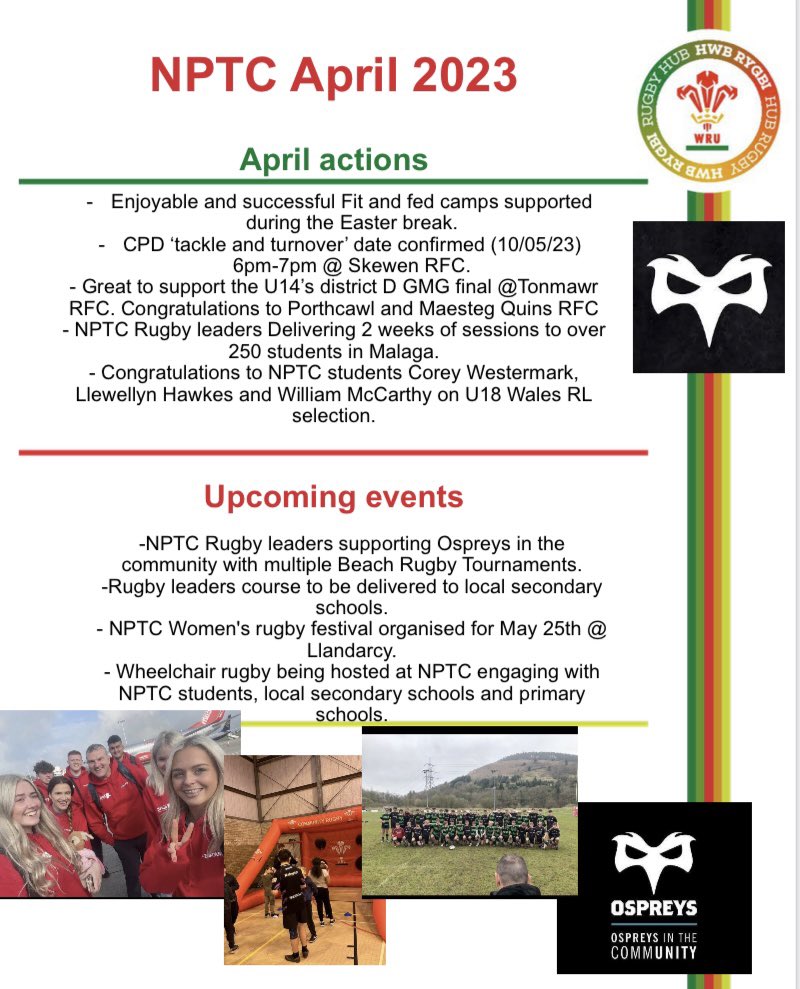April at <a href="/NPTCGroup/">Grŵp Colegau NPTC Group of Colleges</a> 🏉