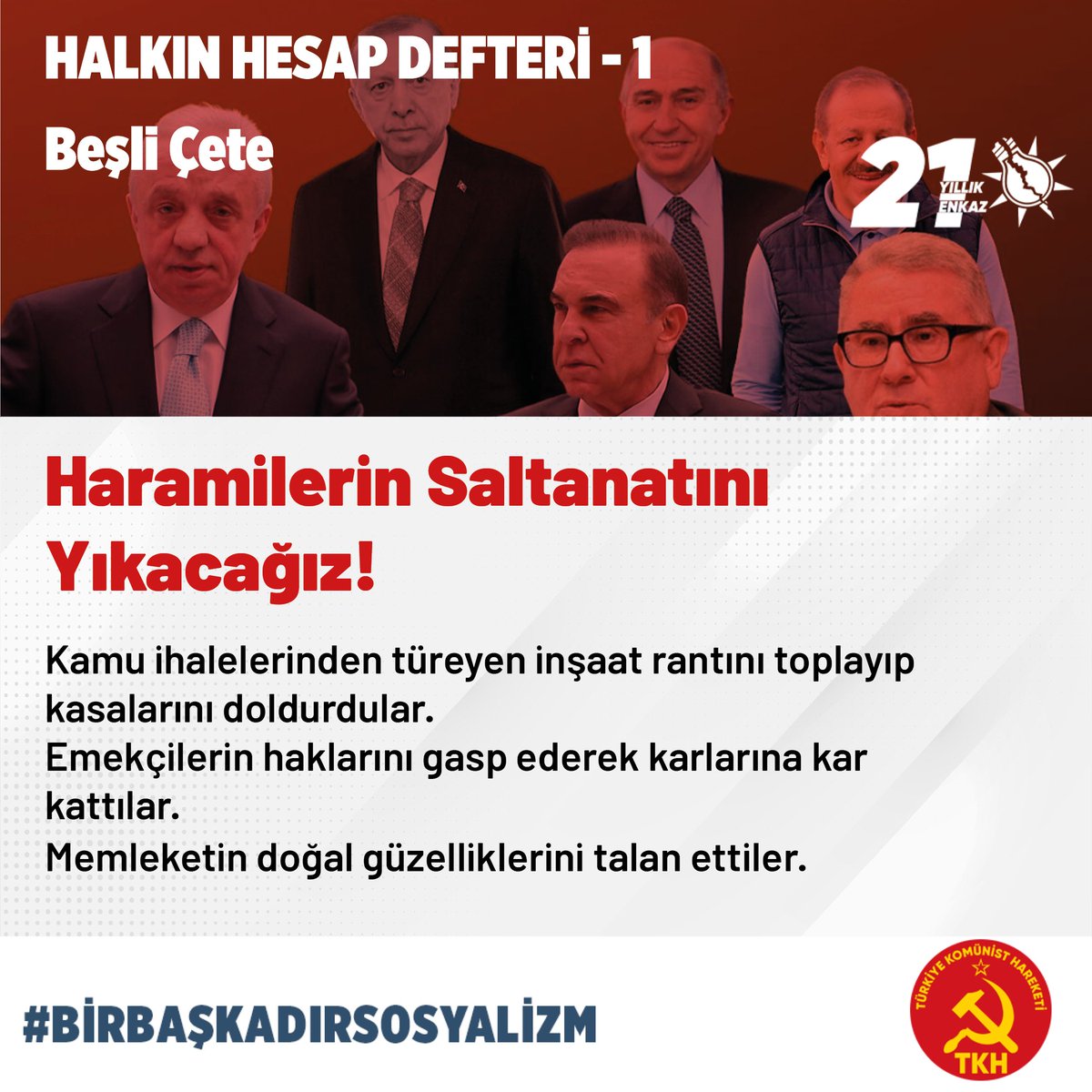 Dünyada en fazla kamu ihalesi alan ilk 10 şirketin 5’i Türkiye’den.
Yani namı diğer Beşli Çete.
10 yılda aldıkları kamu ihalelerinin toplam büyüklüğü 204 milyar dolara dayanmış durumda.
Bu da yetmezmiş gibi vergi affından garanti ödemelerine kadar bir dizi ayrıcalıktan yararlanan