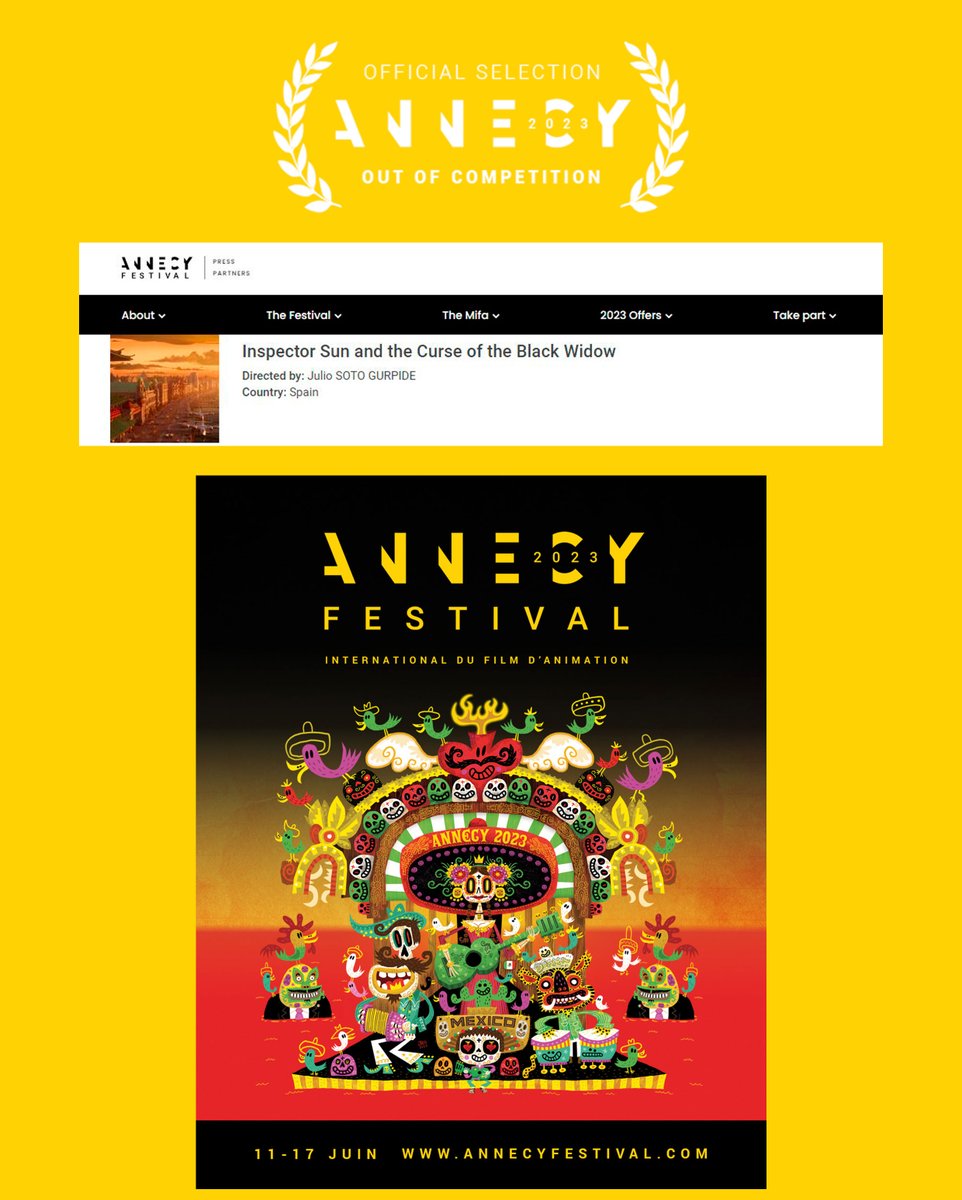 thethinklab's tweet image. ¡Estamos muy emocionados y no es para menos! Nuestro querido amigo, el Inspector Sun, ha sido seleccionado para el festival Annecy 2023🤩🎉🎉. 

¡Os dejamos por aquí el enlace con toda la ilusión del mundo!

annecyfestival.com/the-festival/c…