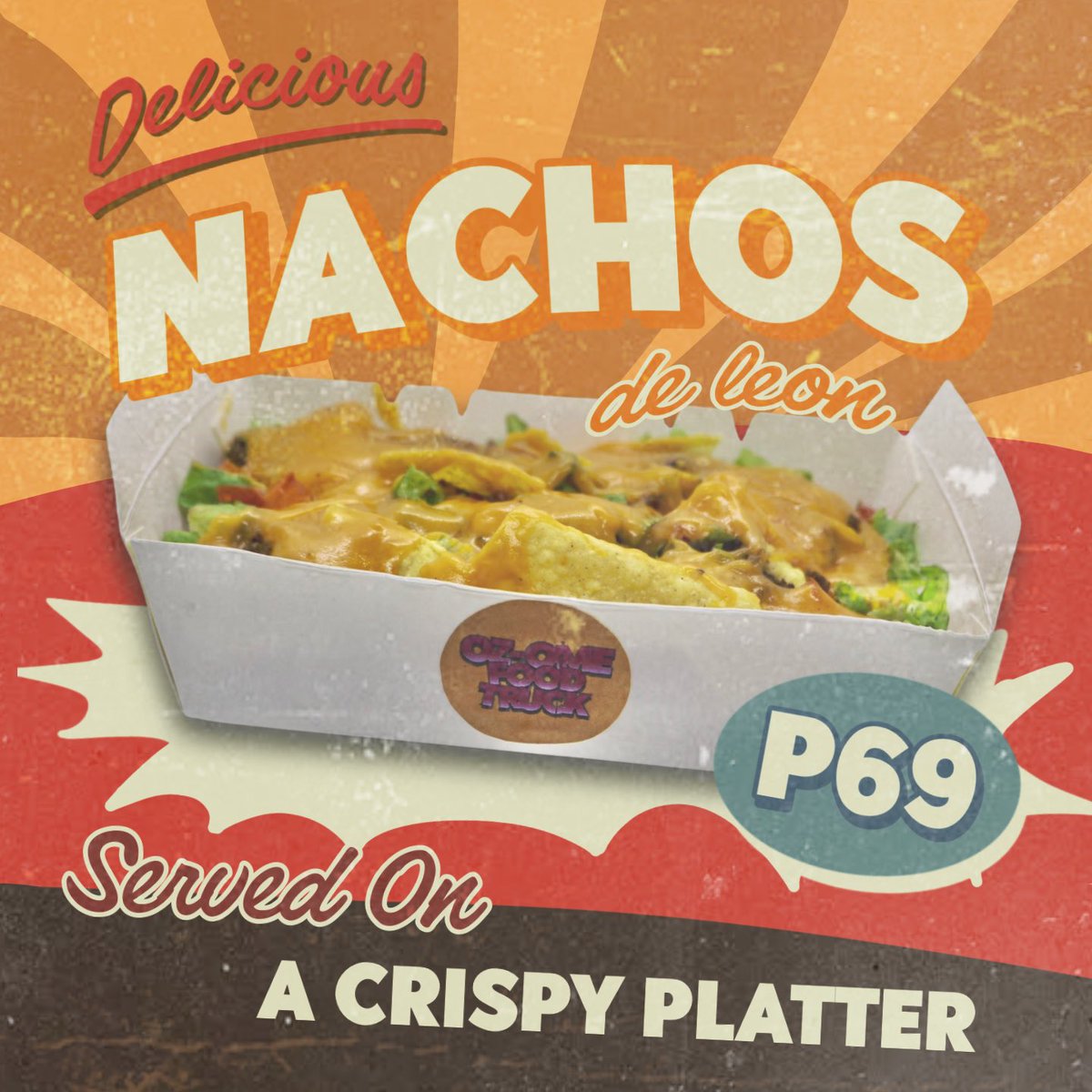 oz_ome's tweet photo. 2 days left 🗓️ before the most awaited Food Truck 🚚 finally stops by QCSHS

To keep you wanting for more 🤤 Here’s another preview on Oz-ome’s SCAREFRIES 🍟 and NACHOS DE LEON 🦁

Both products are doused with cheese 🧀 and meat 🍖 with each bite taking you to a magical place ✨ https://t.co/RV11GqtFyH