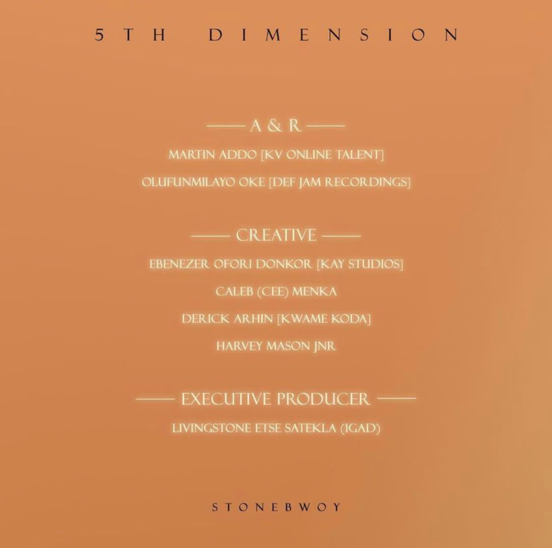 Grammy Awards CEO Harvey Mason Jr  is credited as being the creative director on <a href="/stonebwoy/">THE TORCHER</a>’s 5th studio album 💿, #FifthDimension album. 
#5thDimenaion 
#Stonebwoy 
#SB5D