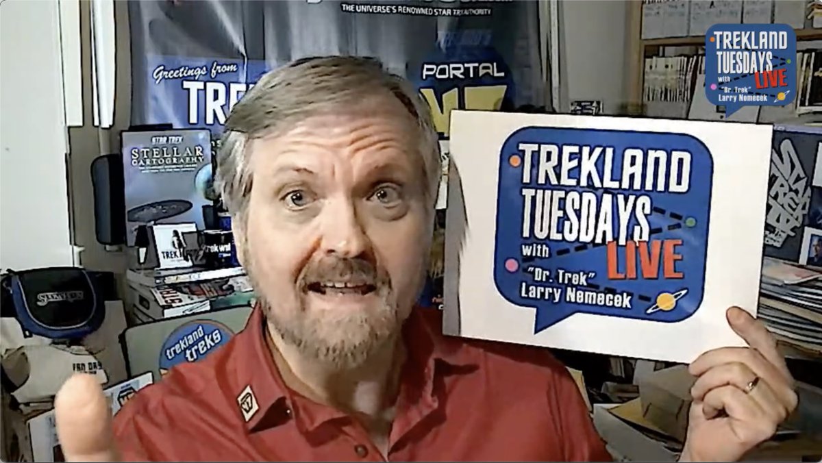larrynemecek's tweet image. IN MINUTES!
“Here Comes the #WriterStrike, #StarTrek"—#306 #Trekland Tuesdays LIVE, with your chat + an unboxing!  and  @ParrotAnalytics streamTV ranks:
1p PT/ 4p ET/ 9p UK 10p CET
On YT bit.ly/3hzTZXE –Twitch: bit.ly/3Jidpzb —or FBk bit.ly/2sVCtbj