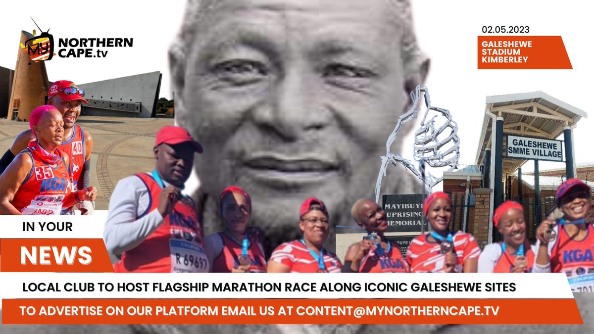 SAVE THE DATE < On Saturday 03 June 2023, our friends @KgosiGaleshewe_ Athletics will be hosting their flagship marathon event with an amazing route along Galeshewe's iconic sites starting & finishing at Galeshewe Stadium @zizikodwa @alvinbotes @DipuoPeters @dr_zsaul1 @NCapeDSAC