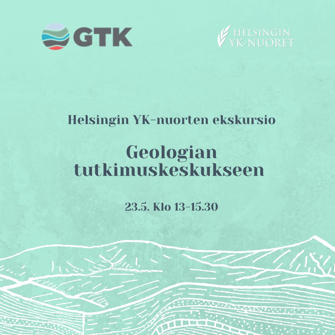 HYKYry's tweet photo. Hyky järjestää ekskursion Espoon Otaniemessä sijaitsevaan Geologian tutkimuskeskukseen tiistaina 23.5. klo 13-15.30. Ekskursion aikana päästään kuulemaan mm. GTK:n tutkimusaloista sekä uramahdollisuuksista GTK:ssa. 

Ilmoittautumislinkki tapahtumaan löytyy facebook tapahtumasta! https://t.co/f0GMyFOIUU