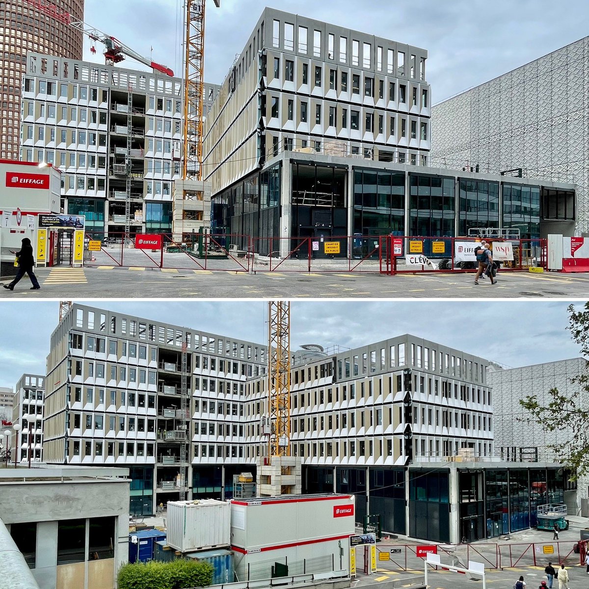 ville_man's tweet photo. La nouvelle cité administrative de #Lyon  à bien progressé #PartDieu #LyonPartDieu #SPLPartDieu #Zarchitecture #citéadministrative #réinventonslapartdieu https://t.co/3HHag45GBr