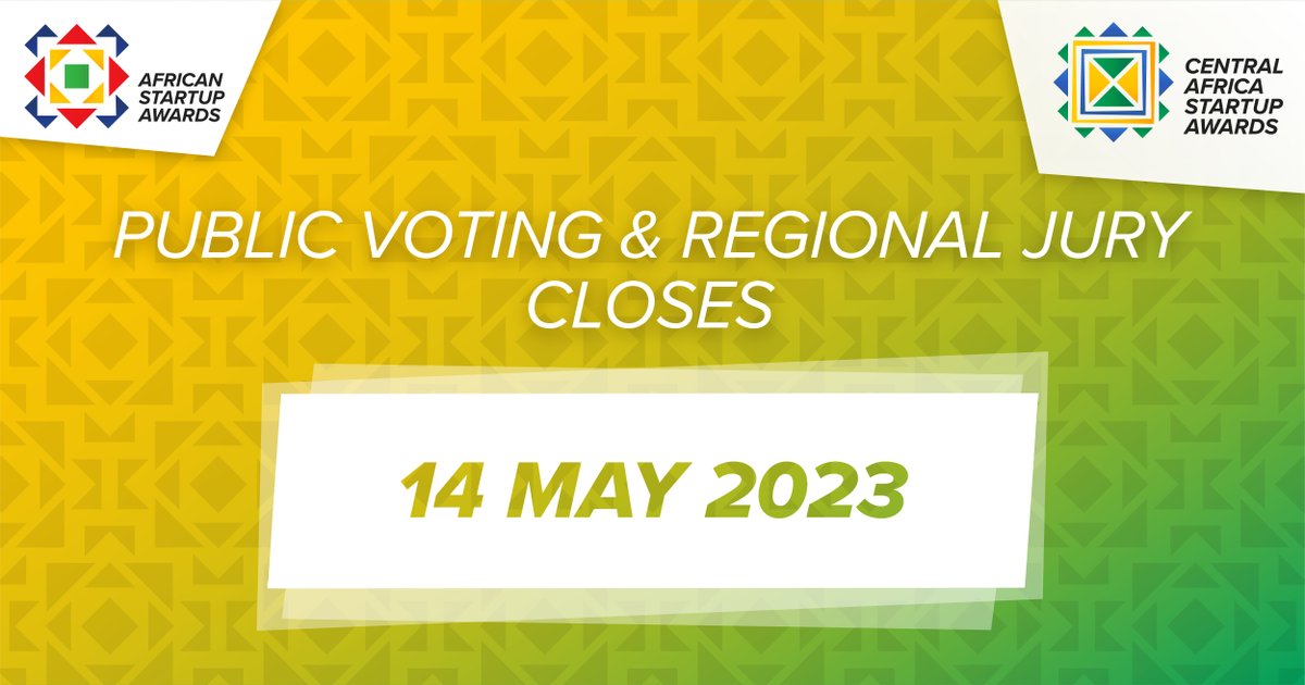 Great news! The public voting and regional jury closes the 14 May 2023. With more than 500 entries from Central Africa alone, this year's competition is fierce! Cast your vote now and help these #startups take their first step to success -> bit.ly/3LuPEGy

#GSAAfrica2023