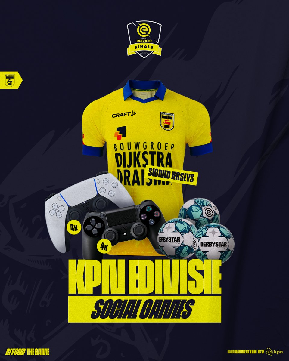 𝗭𝗮𝘁𝗲𝗿𝗱𝗮𝗴 is het dan eindelijk zover! 🤩

🏆 𝐊𝐏𝐍 𝐞𝐃𝐢𝐯𝐢𝐬𝐢𝐞 𝐅𝐢𝐧𝐚𝐥𝐬
📍Jaarbeurs (Utrecht) 
🎫 edivisie.nl/finals 

Als deelnemer aan de social games maak je kans op prachtige (geel-blauwe) prijzen! 🙌 

#eDivisie #SCCambuureSports