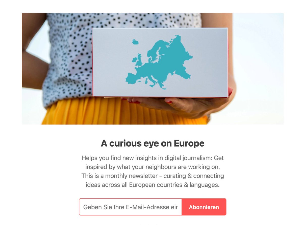 IsabelUemmel's tweet photo. 🎉 Quite nervous and excited.
📅 Tomorrow I’m finally hitting ‘Send’ on a passion project of mine: A newsletter that curates &amp; connects ideas in journalism - across European countries &amp; languages. 
✨Reasons to subscribe? Check the following tweets. :)
https://t.co/rwxdSjDKY5 https://t.co/SyaAwl9qpI