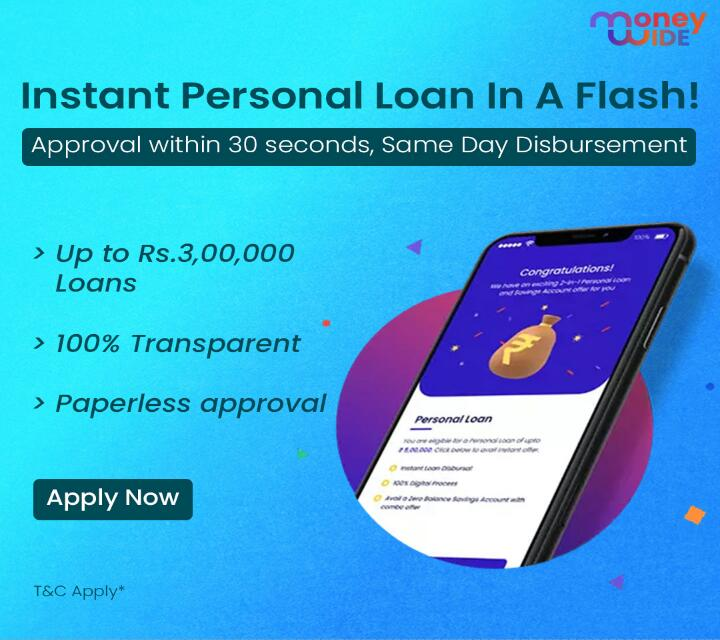 RediffMedia's tweet photo. Apply Now:— https://t.co/1P1yG4V84r
Choose a smarter way of getting Personal loans with MoneyWide?
✔️Get loan up to ₹3 lakh.
✔️Completely Digital - No paperwork needed.
✔️Minimum KYC &amp; Income Documents Required.
✔️Instant Money in your Bank Account. https://t.co/UvhQ0pzCje