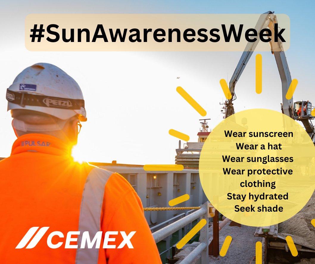 CEMEX_UK's tweet image. This week is #SunAwarenessWeek 😎&amp;amp; a good time to remind ourselves of the importance of protecting our skin this summer, particularly if you work outdoors. 
Skin cancer is the most common cancer in the world but the easiest to avoid.  fal.cn/3xT7l
#SunAwarenessWeek
