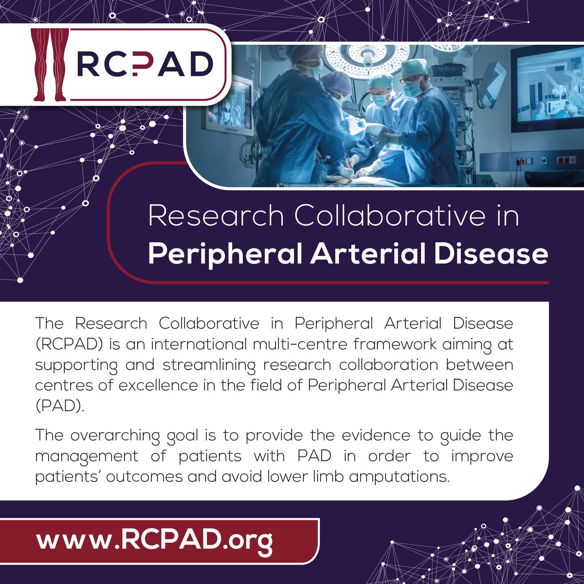 RCPAD_'s tweet photo. RCPAD is on twitter!

RCPAD (The Research Collaborative in Peripheral Arterial Disease) is an international multi-centre framework aiming at supporting and streamlining research collaborations in the field of PAD.

Check out our website: https://t.co/o1lLJmBKGo https://t.co/wyqVyWpJkb
