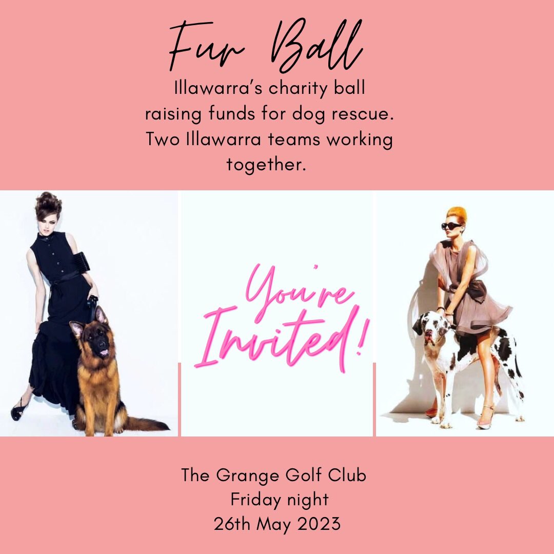 Fur ball whatttttt?
Stop fluffing around, Deaf Dogs Rescue Australia are having a Gala Ball night.
Help us raise funds for deaf dogs in care
Illawarra NSW