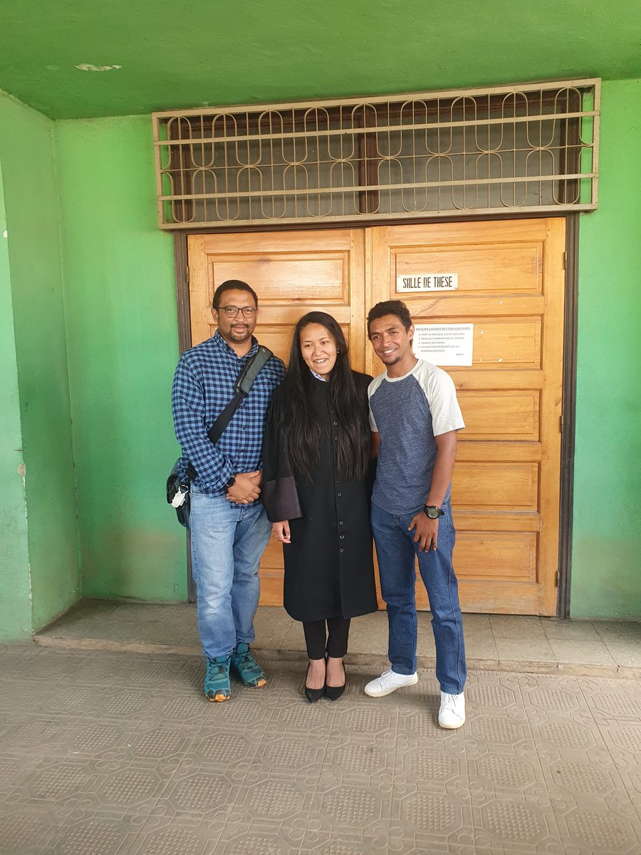 Newly minted Dr. Alicia with our own @Fidydvm and <a href="/SantatraRandri2/">Santatra Randrianarisoa</a>.