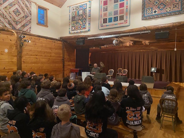 A classic 6th grade outdoor education experience.... "Birds of Prey"

Students are learning and laughing!