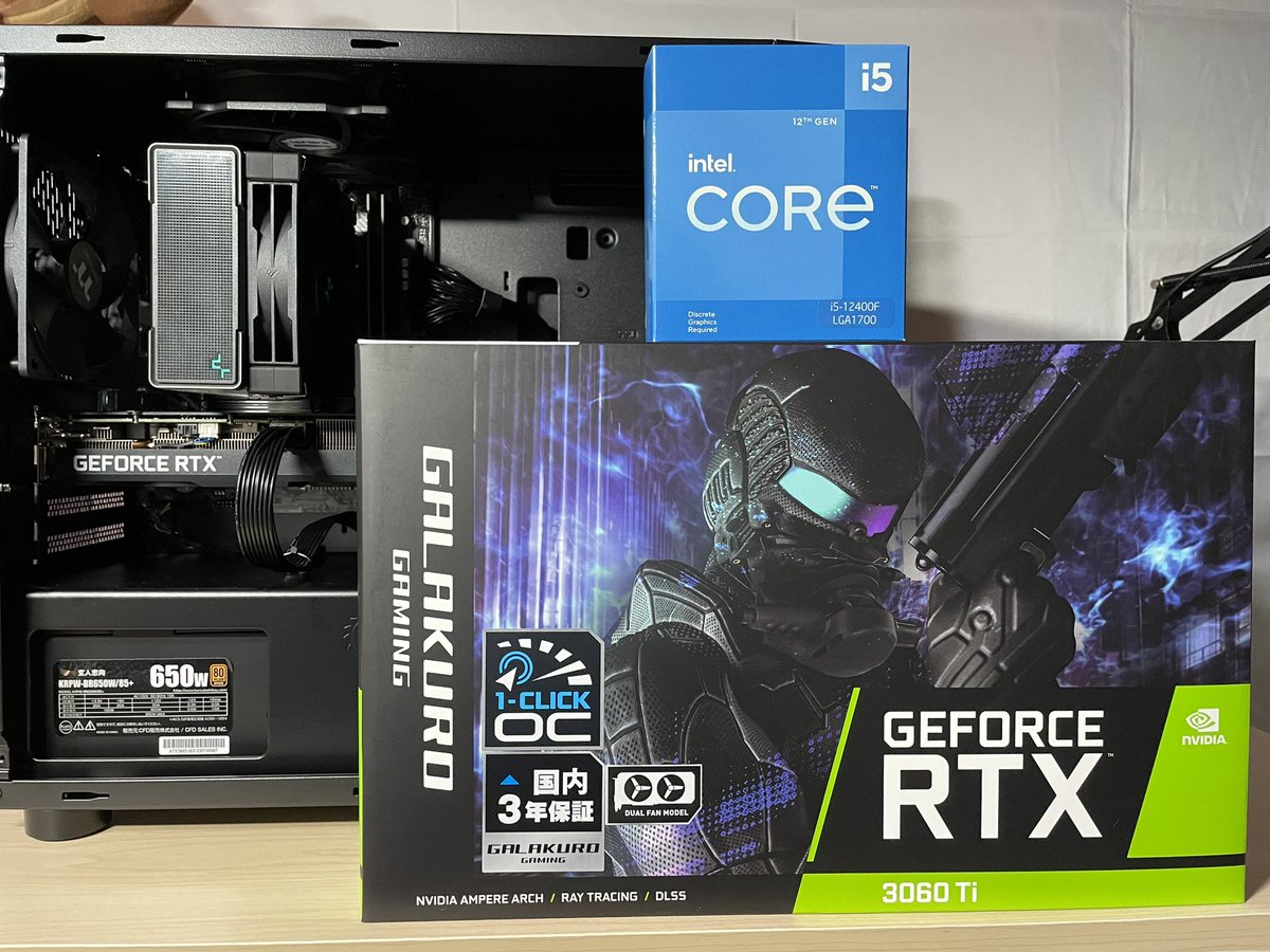 ご依頼ありがとうございました！
i5 12世代とRTX3060tiが14万円台で購入できるコスパの良すぎるコースです！
ゴールデンウィークセールも開催しておりますのでこの機会に是非ご検討ください！