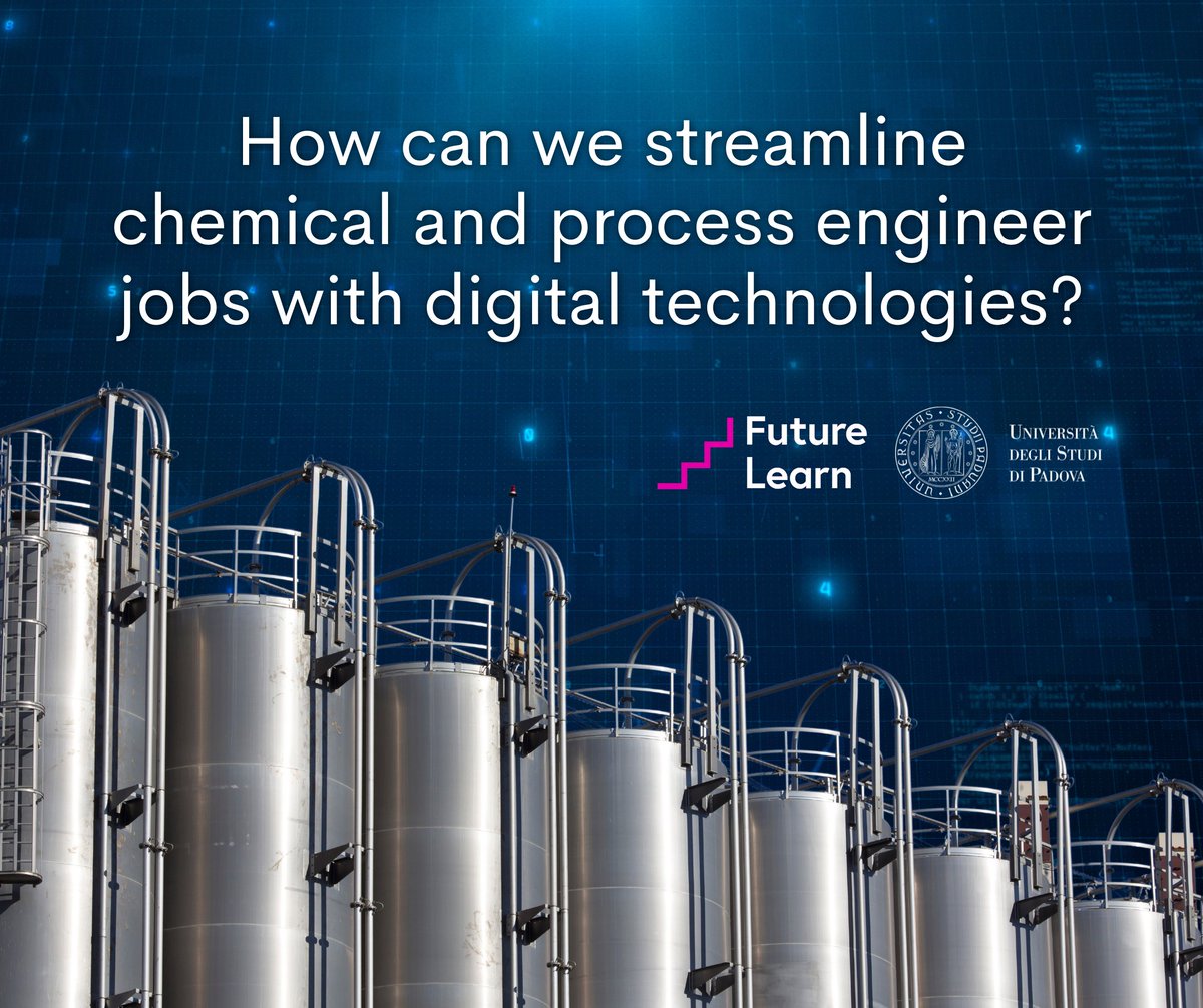 MoocsUnipd's tweet image. New course alert!
On May 8, our @FutureLearn course "4.0 Shades of Digitalisation for the Chemical and Process Industries" opens.
Interested to learn? Sign up at this link: unipd.link/FLshadesofdigi…
#FLShadesofdigitalization #unipd #MOOCs