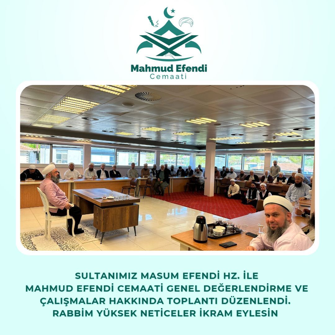 DernegiGoz's tweet photo. SULTANIMIZ MASUM EFENDİ HZ. İle
Mahmud Efendi Cemaati genel değerlendirme ve çalışmalar hakkında toplantı düzenlendi. 
Rabbim yüksek neticeler ikram eylesin 🌹

#intihar 
"TRT Genel Müdürü" #marmaray #SONDAKİKA Giresun 
"Hulusi Akar
" Ağrı https://t.co/ssQodebPMb