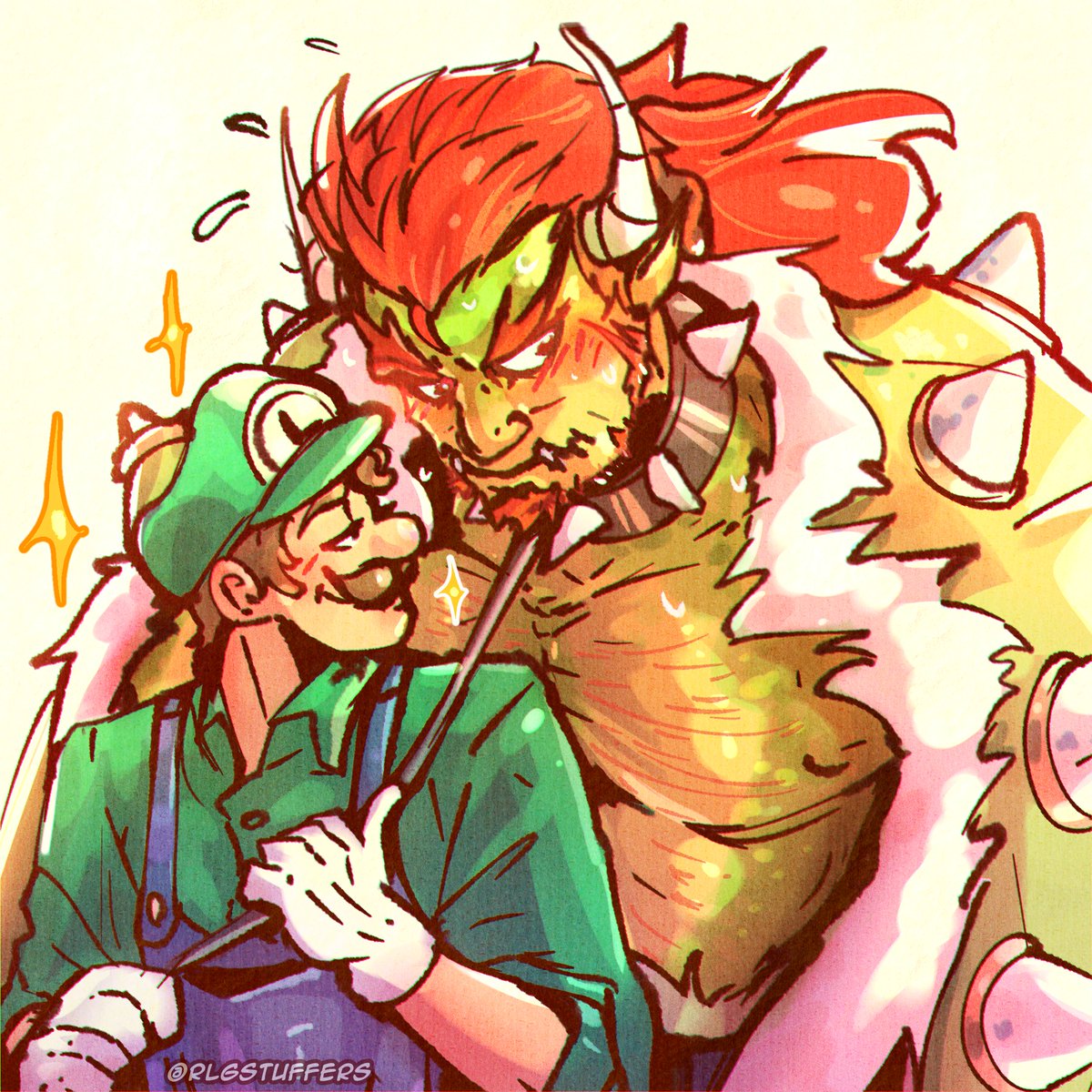 RLGStuffers's tweet photo. Bowuigi momints #5 -"leash 🫢"

(Confident luigi is 💅)
#bowuigi #Bowserxluigi #SuperMarioBrosMovie https://t.co/yl1ZLajhjR