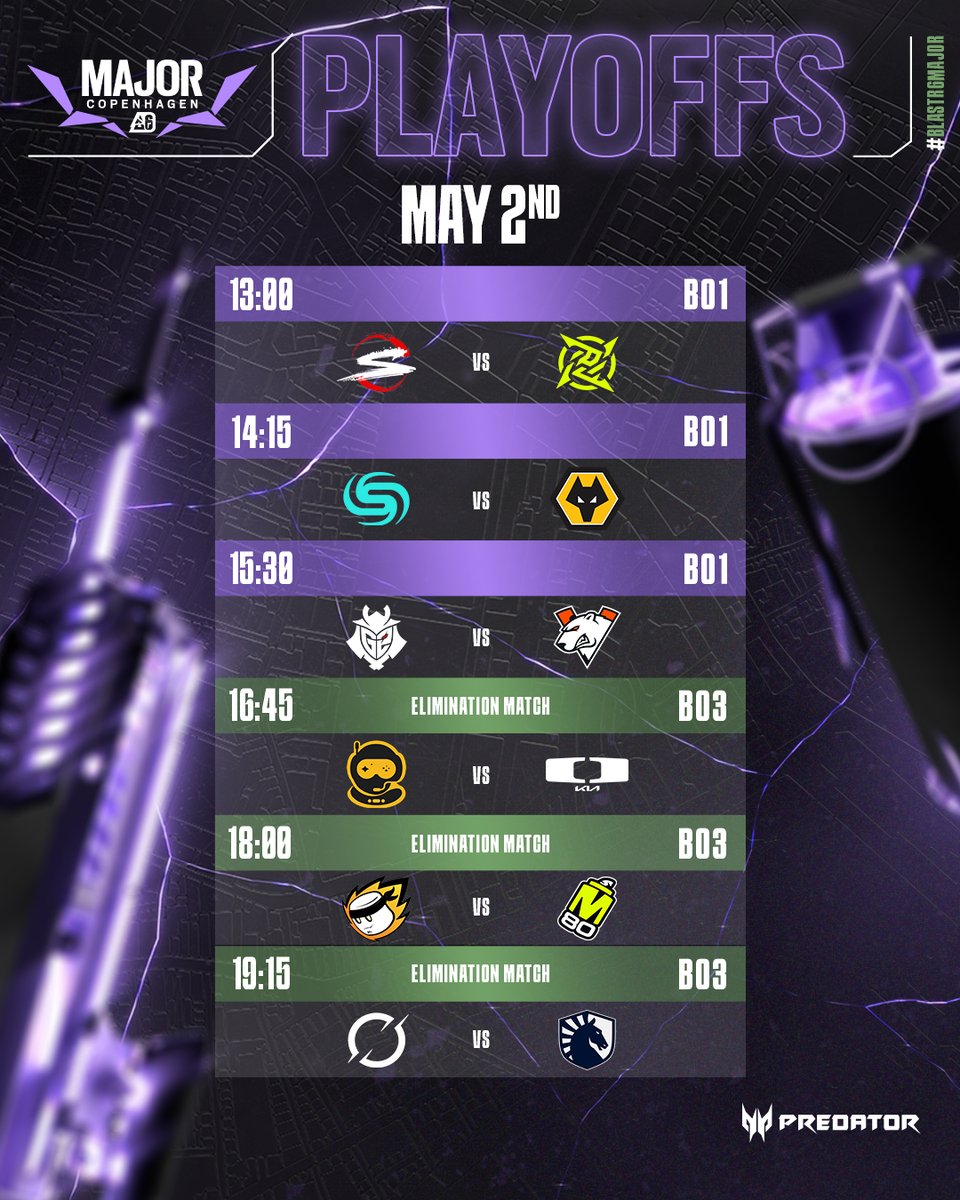 R6esports_FR's tweet photo. Jour 4 des Playoffs du #BLASTRMajor โผ๏ธ
๐บ C'est maintenant : https://t.co/Sr7fMOh44x https://t.co/GERH78pXOa
