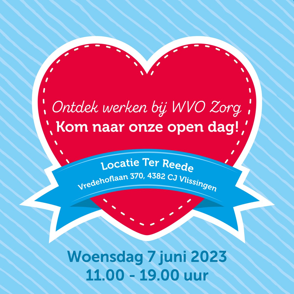 Ben jij nieuwsgierig naar werken in de zorg? Kom dan naar onze open dag op locatie Ter Reede.💙❤️
Neem een kijkje achter de schermen op onze locatie en maak een praatje met onze collega’s!

#opendag #werkenbij #ouderenzorg