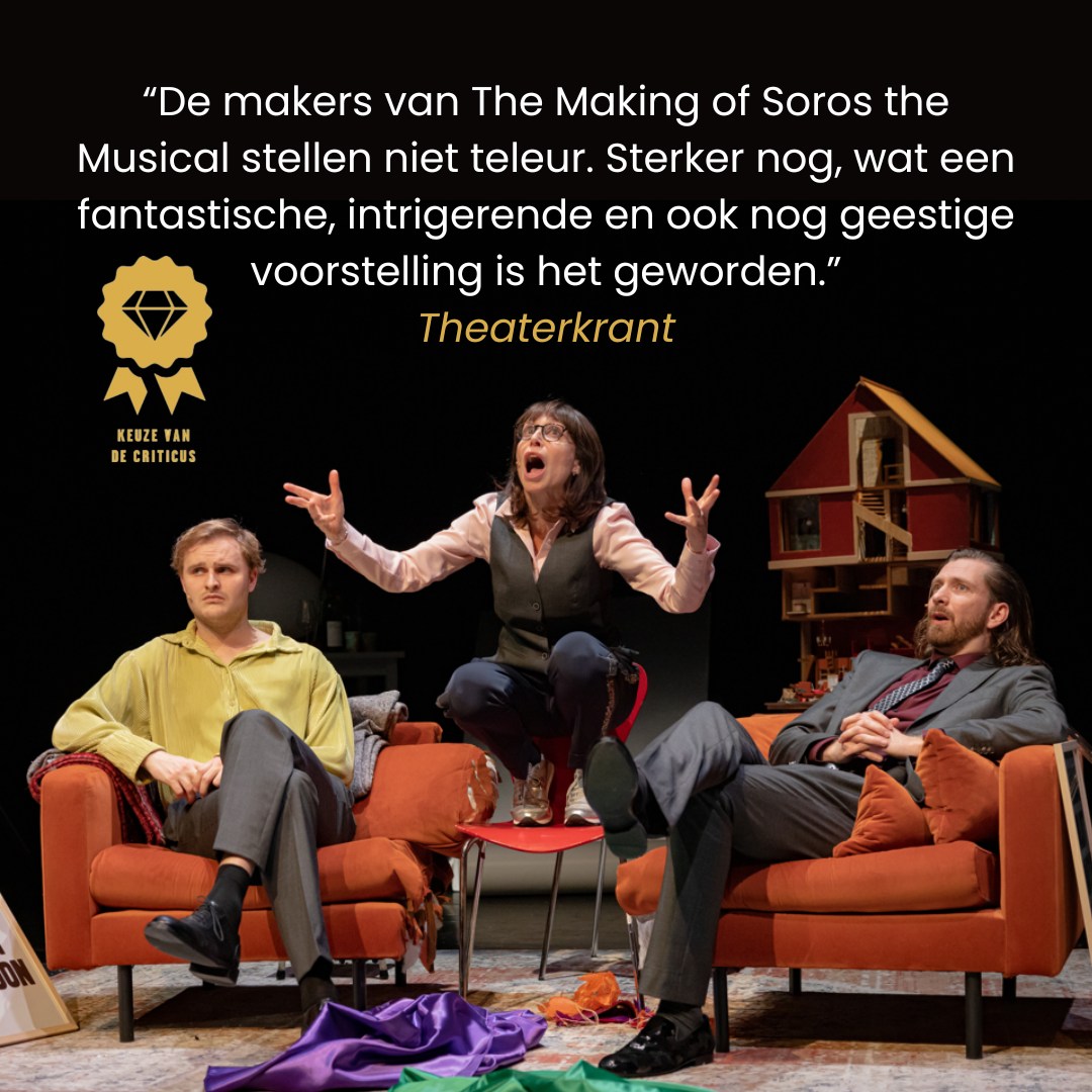 10 mei Mug met de Gouden Tand: 'The Making of Soros, the Musical'. Dit wervelende stuk biedt een inkijkje in het leven van de miljardair George Soros. Tickets: ow.ly/hBeP50Nr1kO
<a href="/mgmtdgdntnd/">mugmetdegoudentand</a>