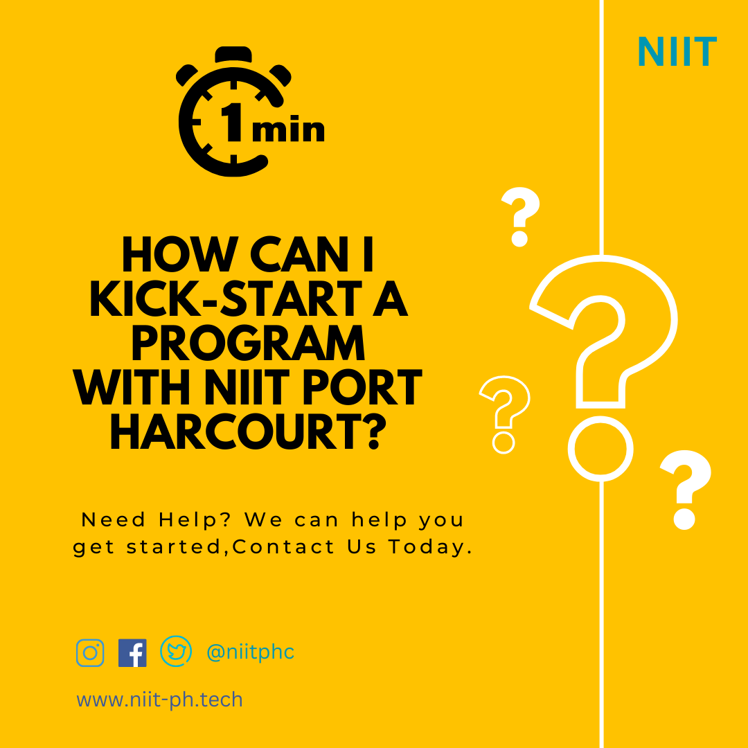 niitphc's tweet photo. To get started with  NIIT Port Harcourt, Visit our center/website, select a course/program, complete the registration process, make payment, and begin learning.
For further inquiries, you can contact us through our
Mobile number: +234 806 962 5113. https://t.co/EjJxXQrU6F