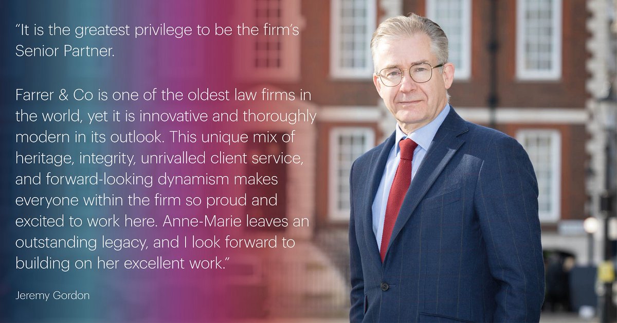 Congratulations to Jeremy Gordon, our new Senior Partner as of 1 May.

Find out more: ow.ly/WaQH50O80Ih