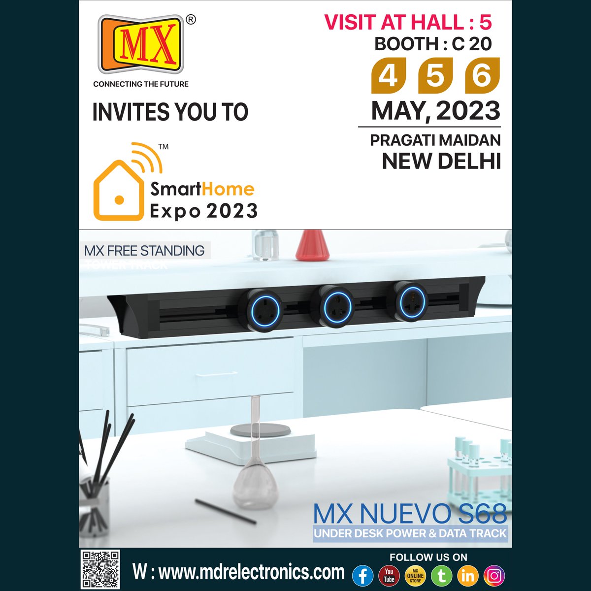 MX is delighted to invite you to visit our booth at Smart Home Expo 2023, starting from 4th May to 6th May 2023 at Pragati Maidan, New Delhi.

#mx #activespeaker #poweredspeaker #peavey #superlux #sica #electricalcontractor #systemintegrators #installers #avsolutions #audio