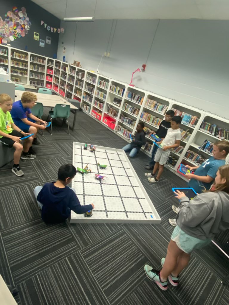 Mrs. Garcia incorporated STEM learning in her library this week! 5th grade Shackelford students used  strategy and coding skills as they battled Kamigami bug bots. Way to go! <a href="/ShackelfordWISD/">Shackelford Elem.</a> <a href="/WaxahachieISD/">Waxahachie ISD</a>