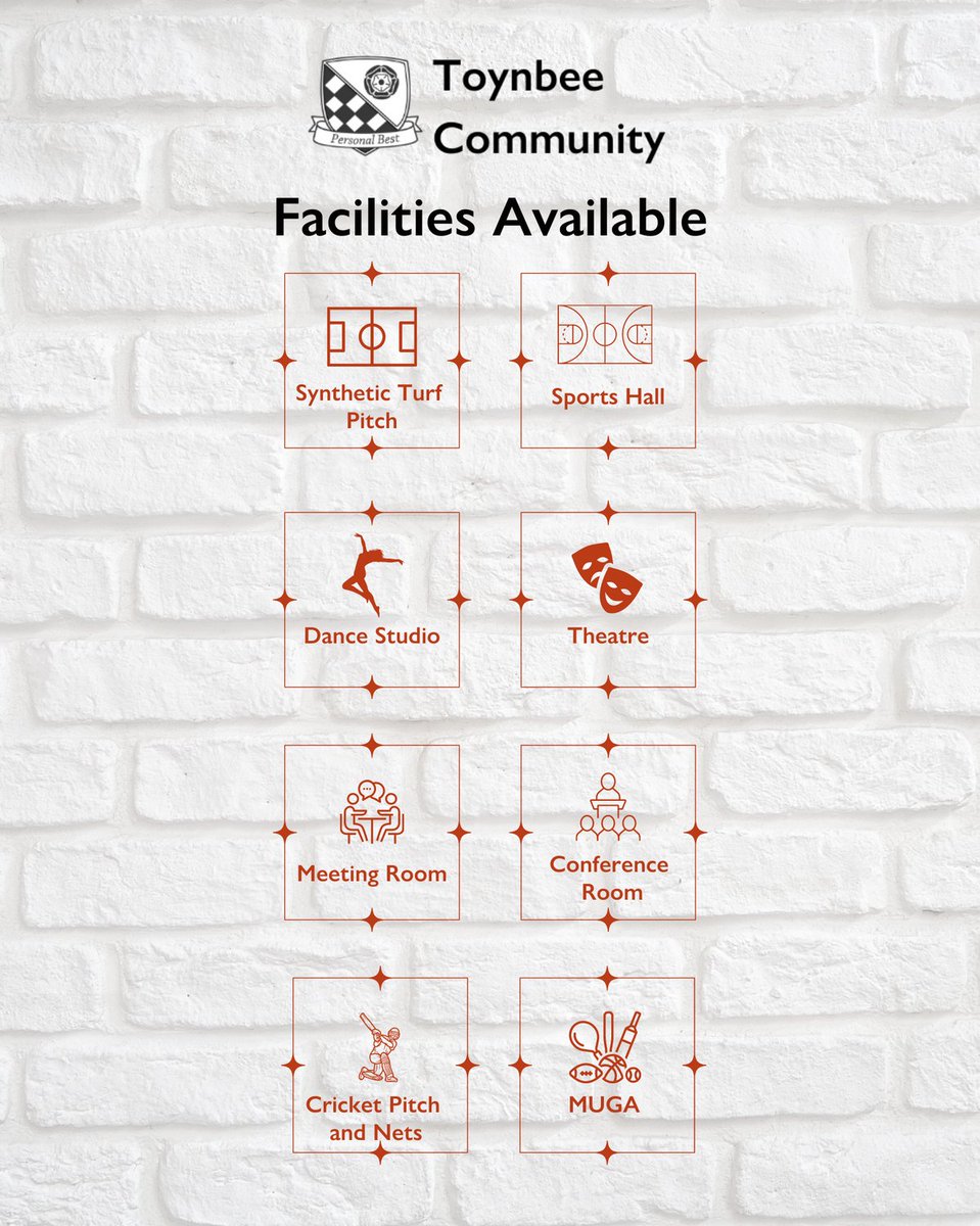 We are now open for bookings from 1st September 2023.

Visit SchoolHire to check availability.

schoolhire.co.uk/eastleigh/toyn…

#toynbeecommunity #facilityhire #football #cricket #dance #sports #eastleigh #chandlersford