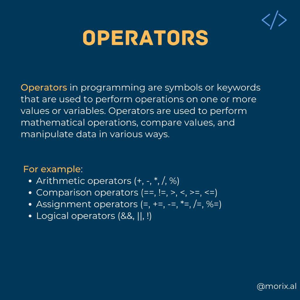 morixal's tweet image. Building a strong foundation in programming fundamentals is key to unlocking endless possibilities! 💻🌟
#programmingbasics #codefoundations #beginnercoder #codingskills #techeducation #morix #junior #dev #developers #coders #code