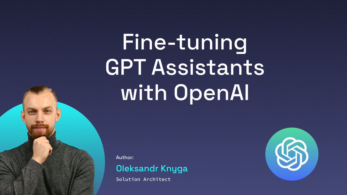 wlt_dev's tweet photo. Dive into an insightful article on fine-tuning GPT assistants with OpenAI and understanding their limitations, written by Solution Architect Oleksandr Knyga: https://t.co/MbskTRAnWE
#WebLabTechnology #GPT #OpenAI #AI #techblogs #GPTAIassistant #FineTuning https://t.co/2enp3MTX7K