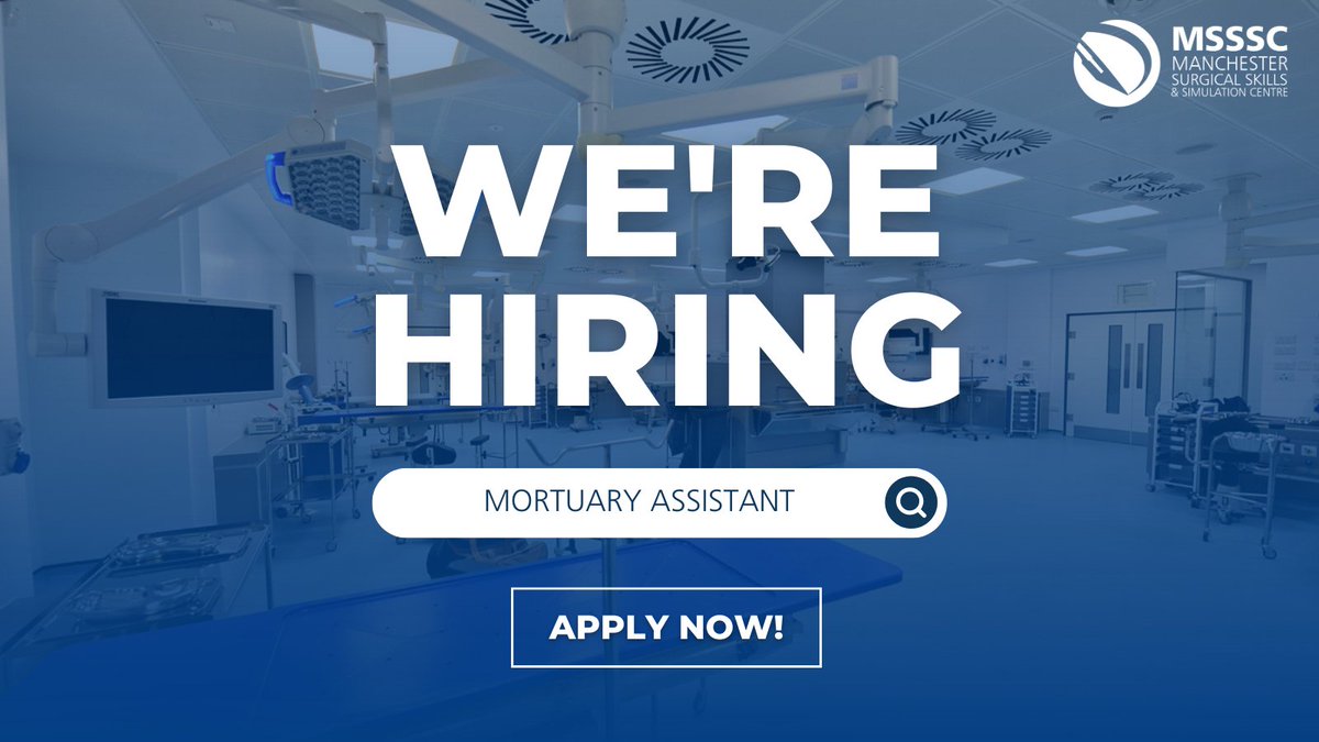 📣We're hiring!📣 Mortuary Assistant Join our team to support the provision of human cadavers, surgical equipment & materials for multiple training courses at the centre. Apply by 15th May 2023. 🔗:mft.nhs.uk/careers/search… #NHSjobs #ManchesterJobs #HealthcareJobs