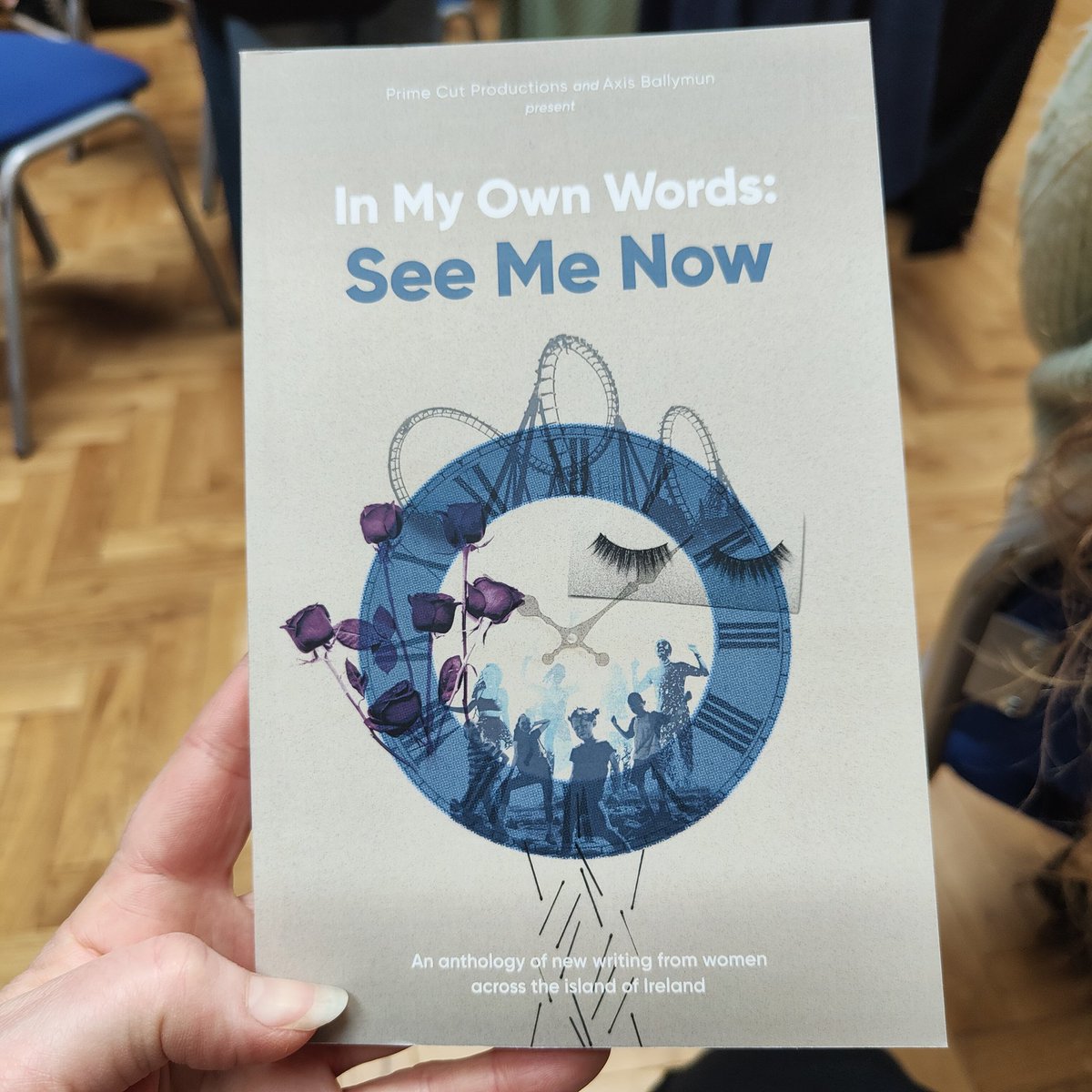 RowenaNeville's tweet photo. Goodness, look at this beautiful book - excited to be at @MansionHouseDub for launch by @LordMayorDublin of @axisBallymun and Prime Cut Productions' anthology of new writing from women across the island of Ireland. Incl @NoRopesTheatre and @SharynWardMusic https://t.co/NGBbQw02eA