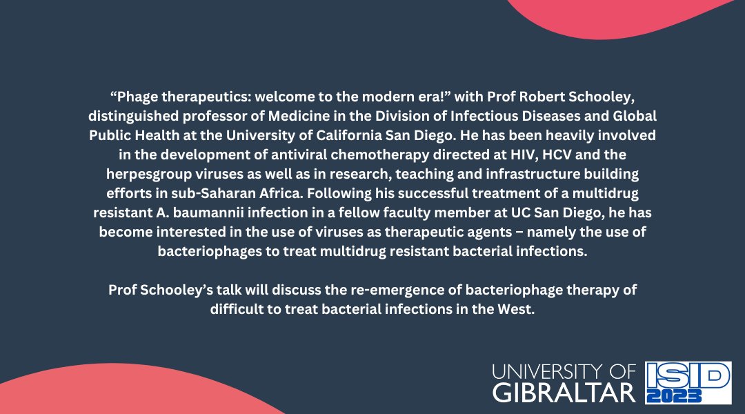 Join us for the International Symposium on Infectious Diseases (ISID) 2023.

To join us for Prof Schooley’s talk, register for the symposium at: unigib.edu.gi/international-….

Registration includes access to all virtual sessions. 

#ISID2023 #infectiousdiseases